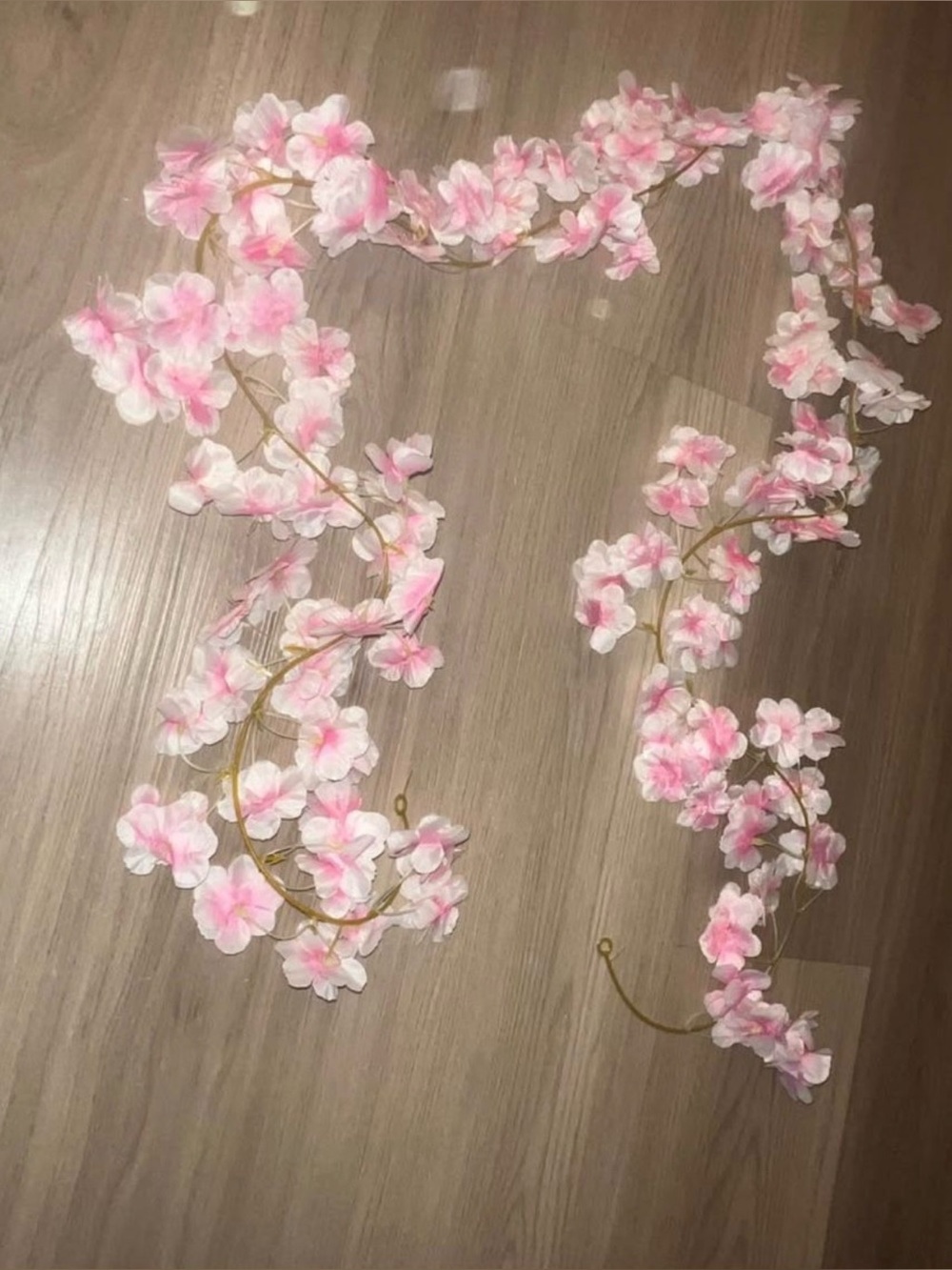 Silk Pink Cherry Blossom Flower vines